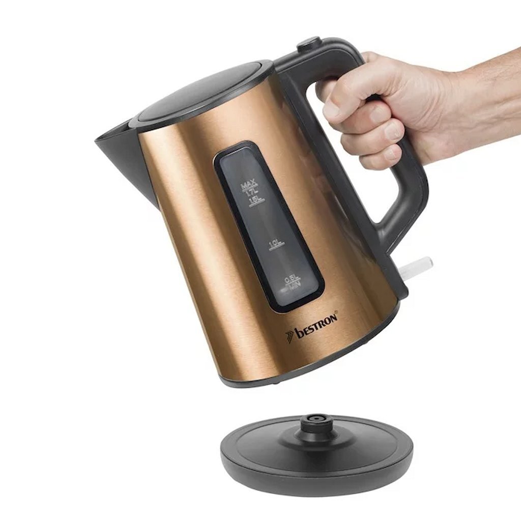 Bestron AWK1000CO kettle 1.7L 2200W copper black