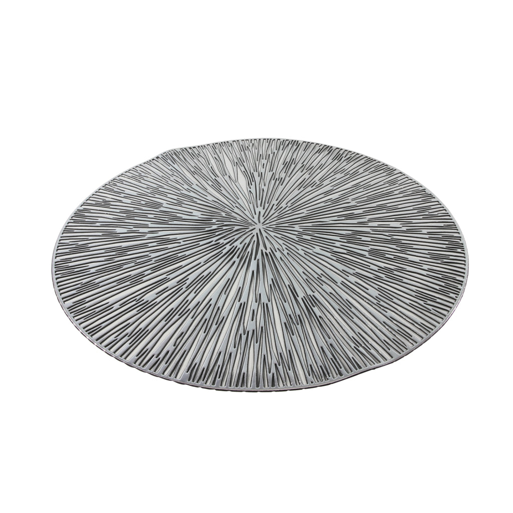 Placemat rond de base 38 cm argent