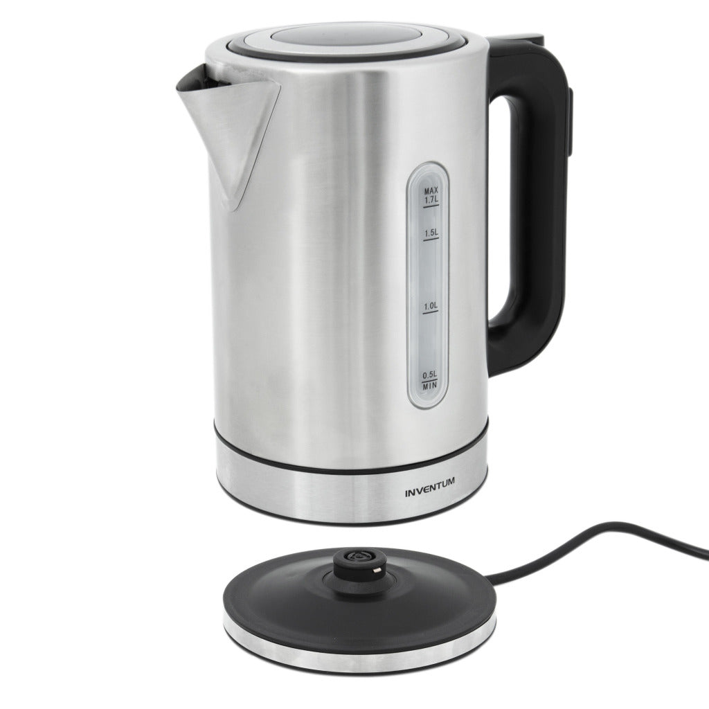 Inventum hw817d kabelloser Wasserkocher 2200 W 1,7 l Edelstahl schwarz
