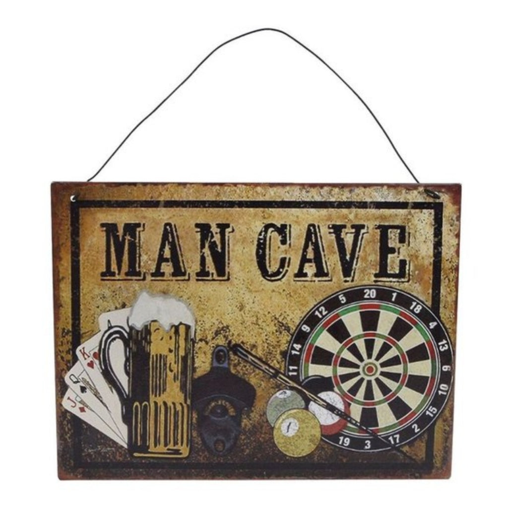 Podstawowe metalowe dekoracje ścienne Man Cave Board 20x15 cm