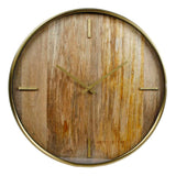 Geschenke Amsterdam Geschenke Amsterdam Wanduhr Chicago 50 cm Holz und Metall Goldfarbe