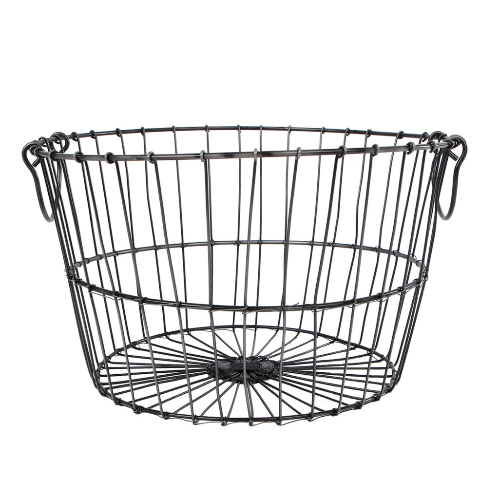 Sonstiges Korb Jill graues Metall rund 28x28x18cm