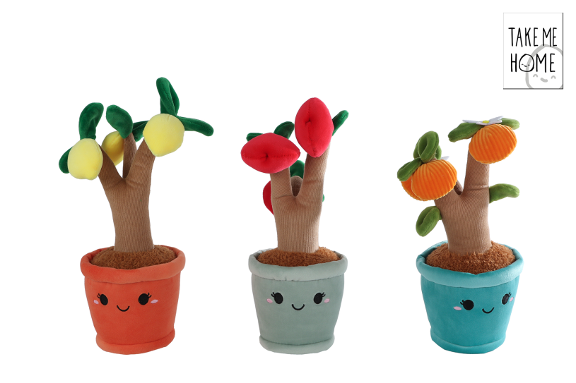 Nimm mich mit nach Hause, Plüsch-Obstbaum, Kuschelpflanze, 28 cm, buntes Spielzeug.