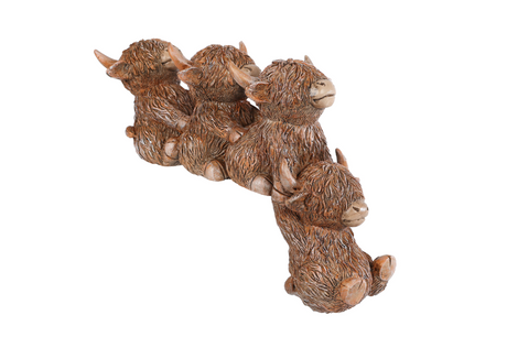 Skulptur Highlander brauner Polystein 20x15x8cm