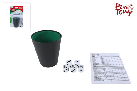 Spielen Sie heute ein Würfelspiel mit einem Becher und 5 Würfeln