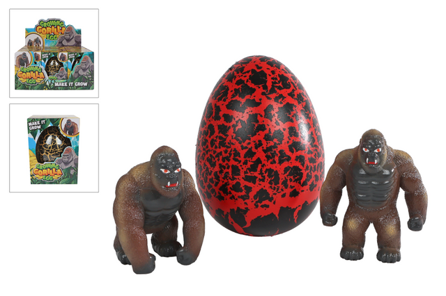 Wachsender Gorilla im Jumbo-Ei 2fach 11cm