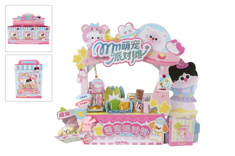 Kawaii Bastelstand Tierparty rosa 15,5cm