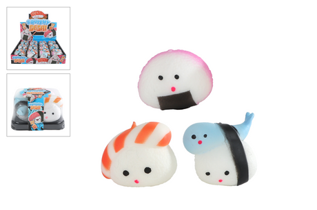 Kawaii squishy sushi, 3 stuks