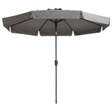 Madison Parasol Flores Luxury round 300 cm light gray