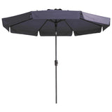 Madison Parasol Flores Luxus um 300 cm Saphirblau