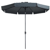 Madison Parasol Flores Cound de luxe 300 cm Gray