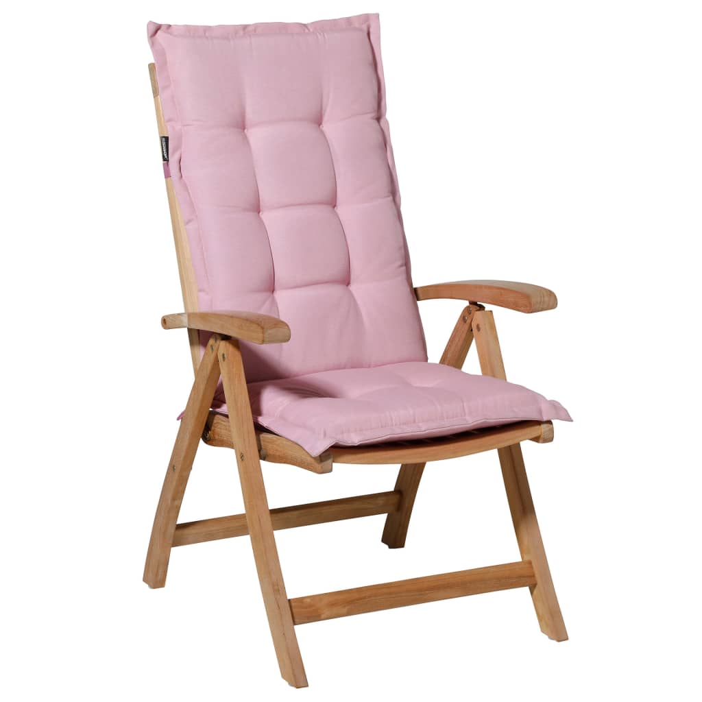 Madison chair cushion with high back panama 123x50 cm soft pink