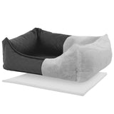 Madison Dog Bed Skai Vérifiez 100x80x25 cm gris