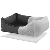 Madison Dog Basket Skai Check 120x95x28 cm Gray