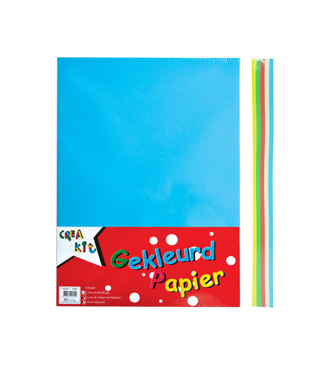 Crea-kit gekleurd papier a4 80 gram 250 vel