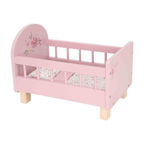 Little dutch poppenbed – soft flowers – roze hout
