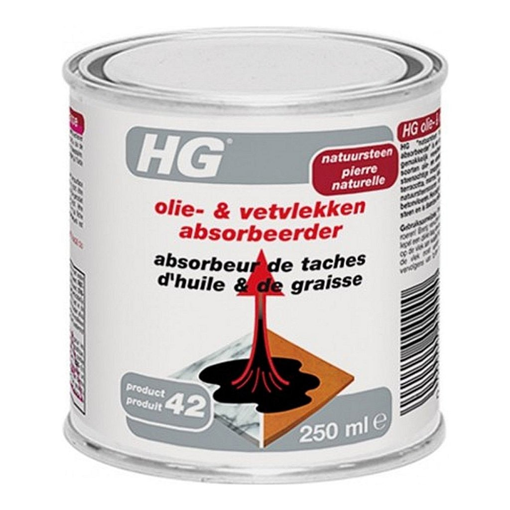 Hg Öl- und Fettfleckenabsorber für Fliesen und Naturstein (Produkt 42), 250 ml