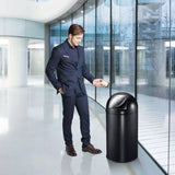 Eko Eko Waste Bin con coperchio a pressione 40 l opachi neri