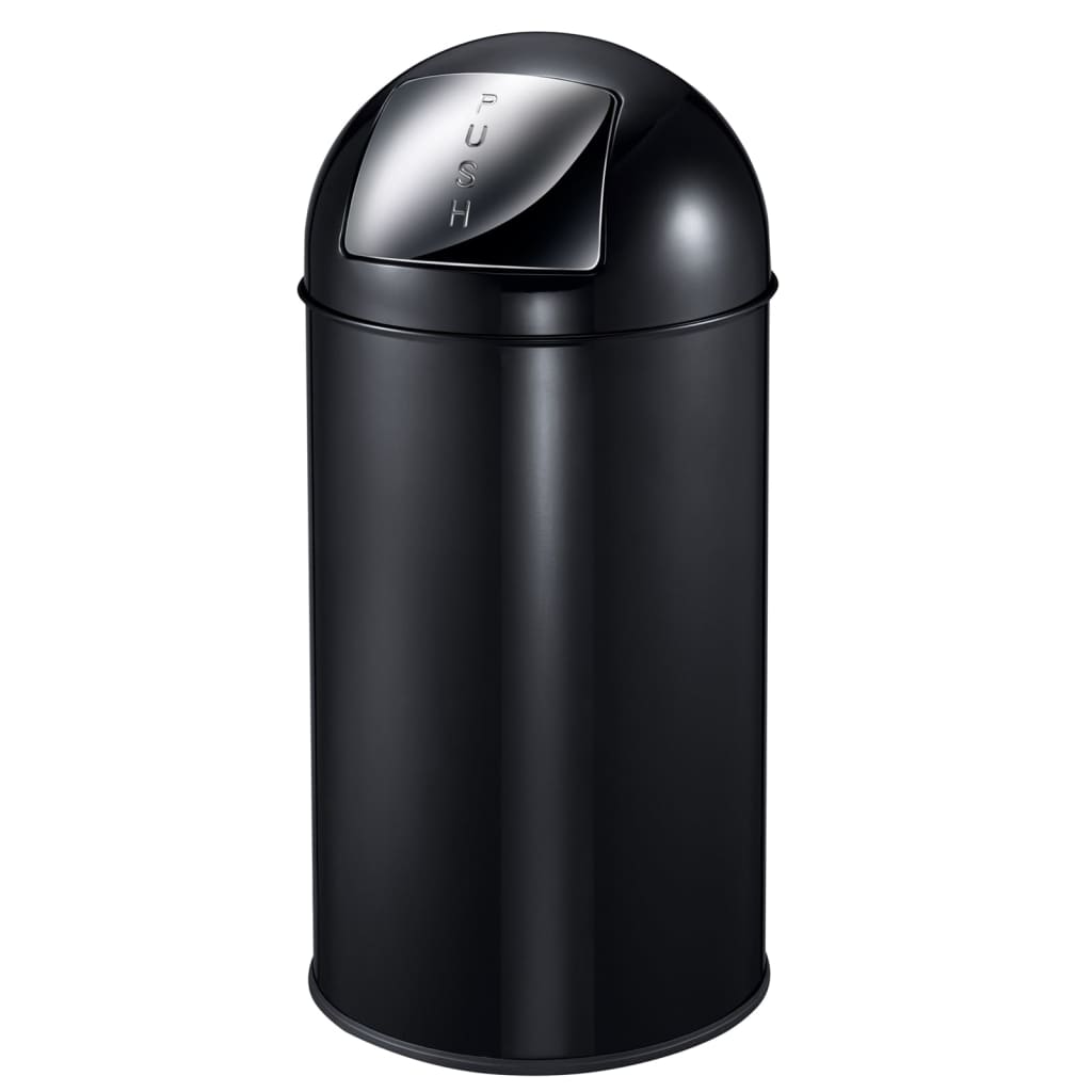 Eko Eko Waste Bin con coperchio a pressione 40 l nero