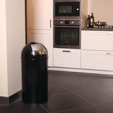 Eko Eko Waste Bin con coperchio a pressione 40 l nero