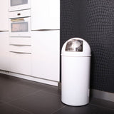 Eko Eko Waste Bin con coperchio a pressione 40 l bianco