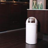 Eko Eko Waste Bin con coperchio a pressione 40 l bianco