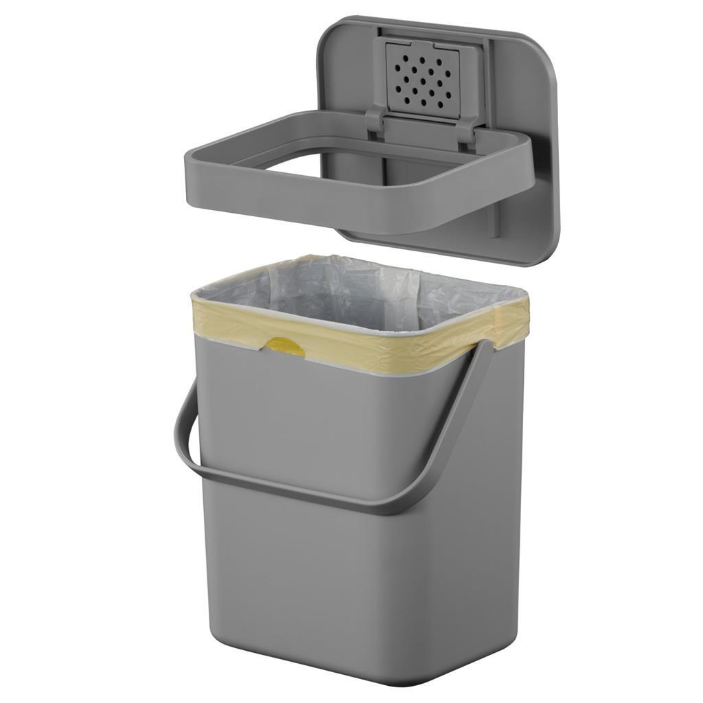 Eko eko puro ii foodwaste caddy afvalemmer 5l grijs