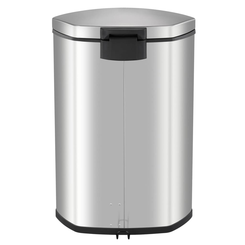 EKO Pedal Bin Shell 50 l Matte Silberfarbe