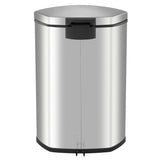 EKO Pedal Bin Shell 50 l Matte Silberfarbe