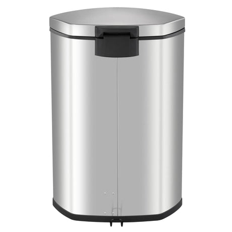 EKO Pedal Bin Shell 50 l Matte Silberfarbe