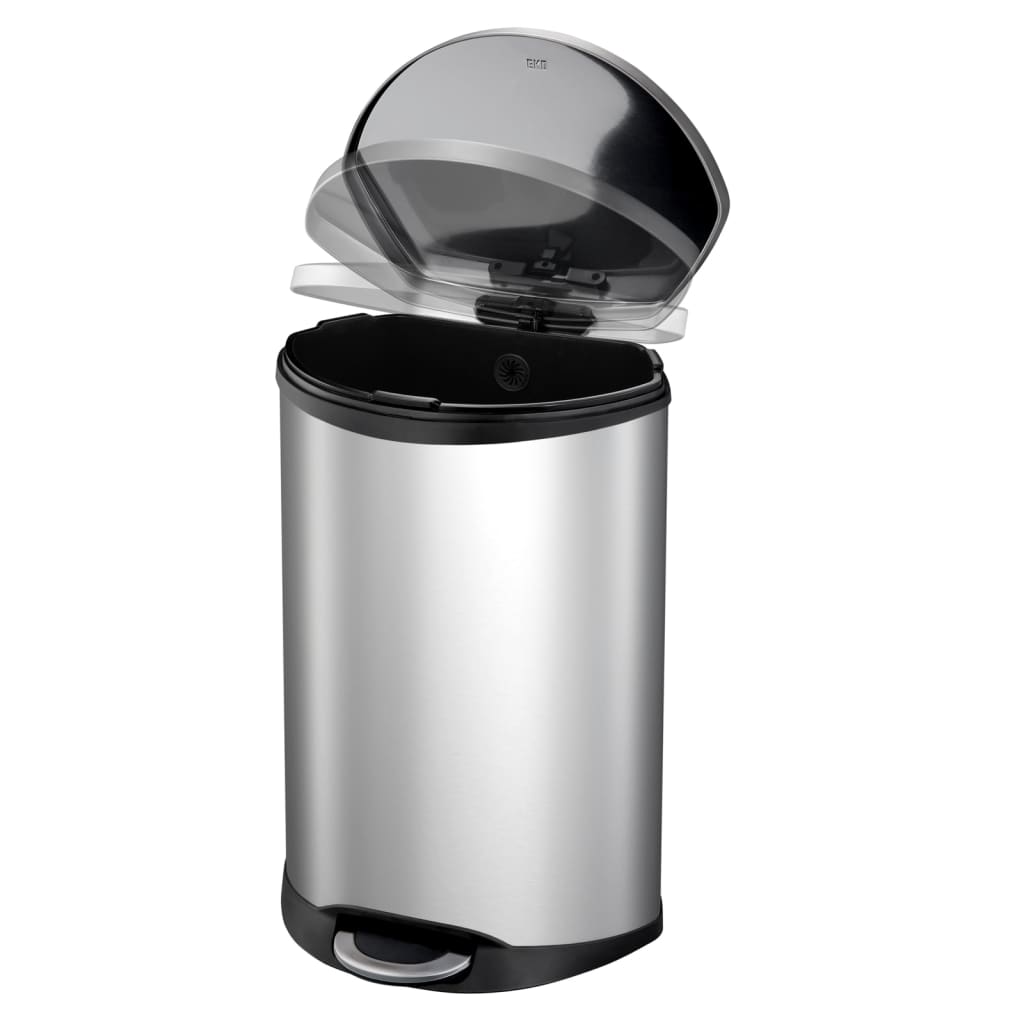EKO Pedal Bin Shell 50 l Matte Silberfarbe