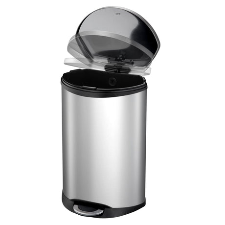 EKO Pedal Bin Shell 50 l Matte Silberfarbe
