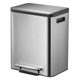 Eko eko pedal bin ecocasa 2x15 l mat srebro -cororored