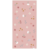 Merkloos sans marque little dutch pink flowers strandlaken 60x120 cm lichtroze