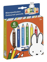 Bambolino Toys Miffy Buntstifte 6 Stück + Bleistiftspitzer