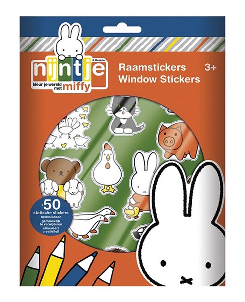 Bambelino -Spielzeug Miffy Fensteraufkleber