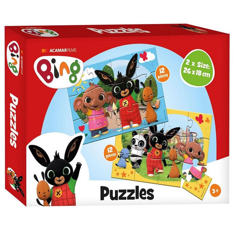 Bing-Puzzle 2x12 Teile 3+. 27,5x19x5,5cm