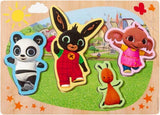 Bambolino Bing Holzpuzzle mit großen Figuren – Lernspielzeug zum Puzzeln lernen – Spielzeug