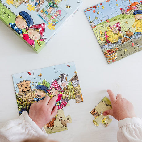 Bambolino Fien und Teun 4in1 Puzzle 4-16 Teile