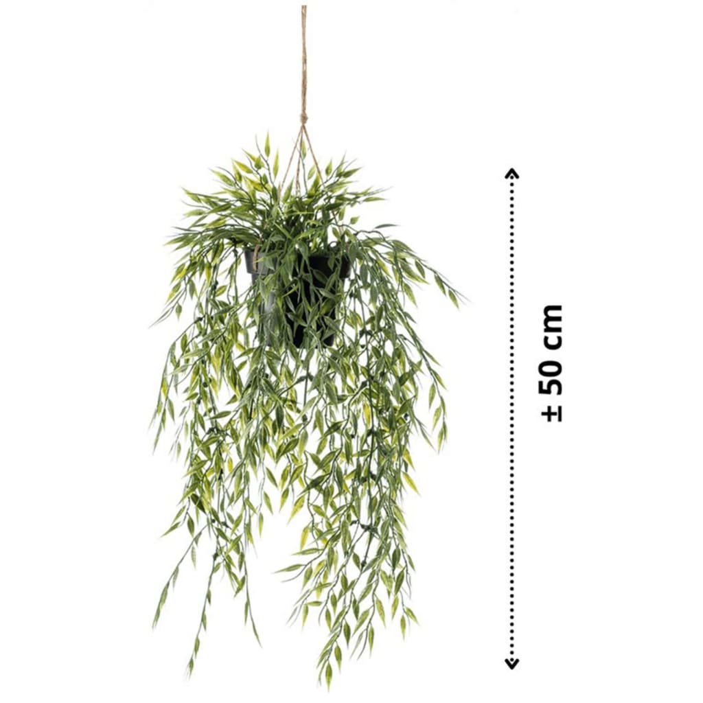 Smaragdna smaragdna umetna rastlina, ki visi v loncu bambus 50 cm