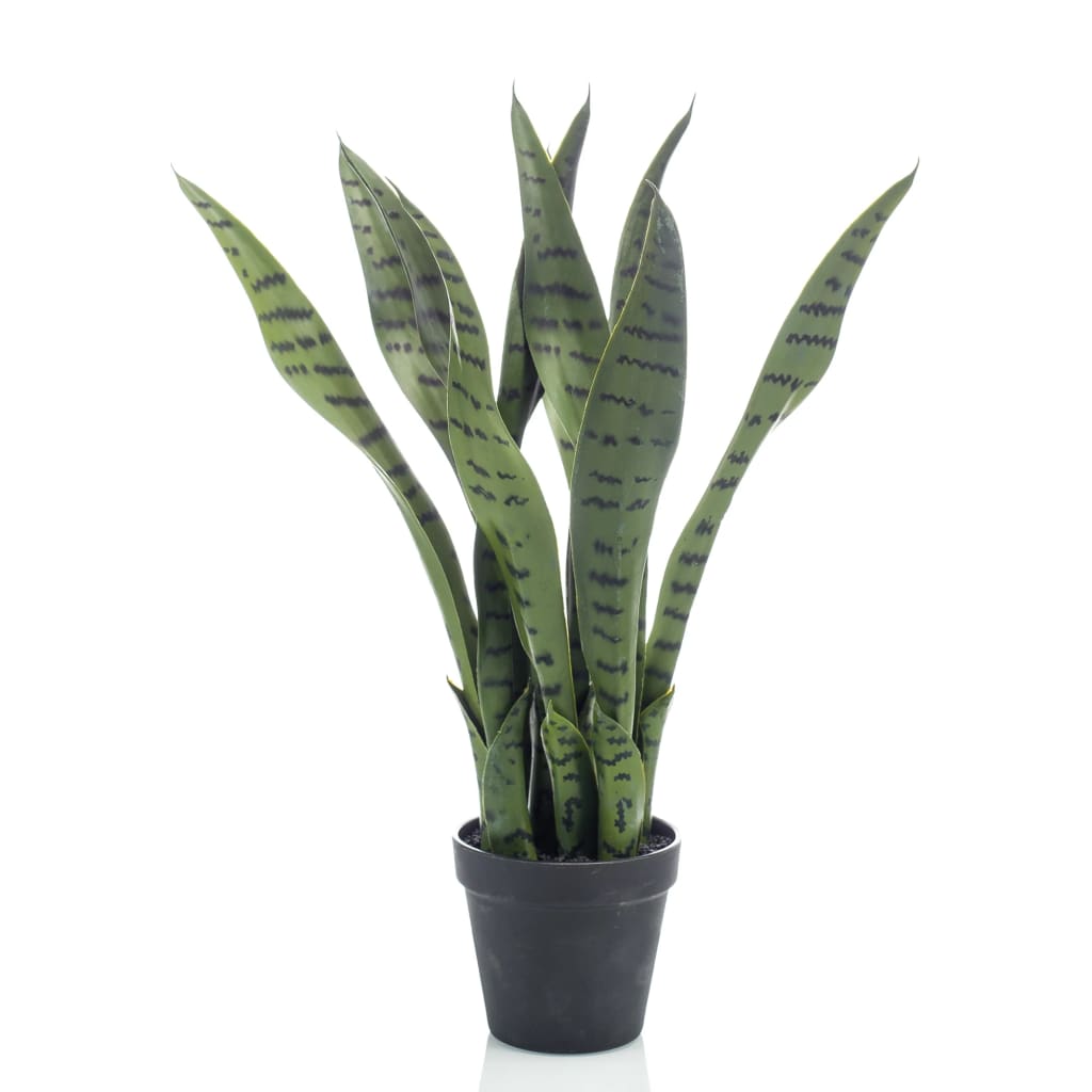 Smaragdna smaragdna umetniška rastlina Sansevieria v loncu 55 cm