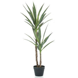 Smaragdna smaragdna umetniška rastlina v loncu Yucca 110 cm