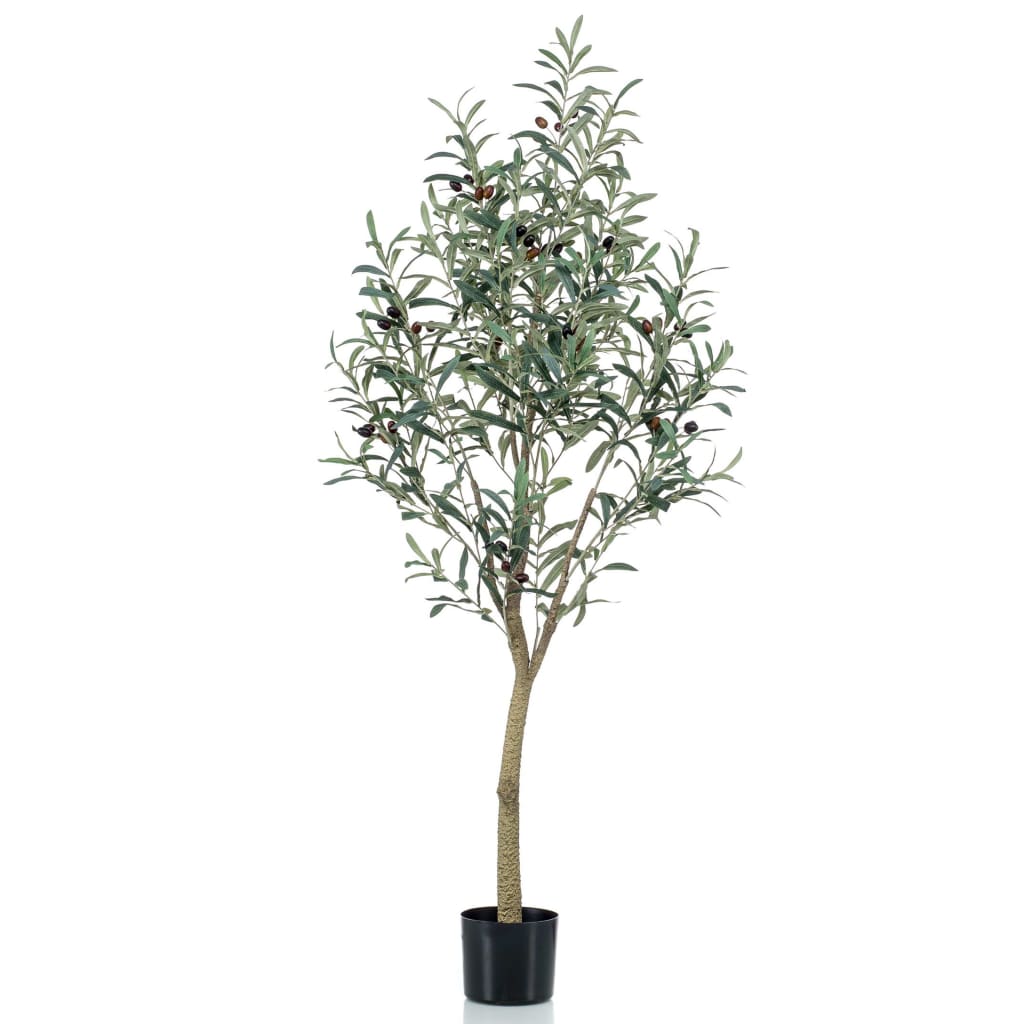 Smaragdkunstpflanze in Plastiktopf Olivenbaum 140 cm