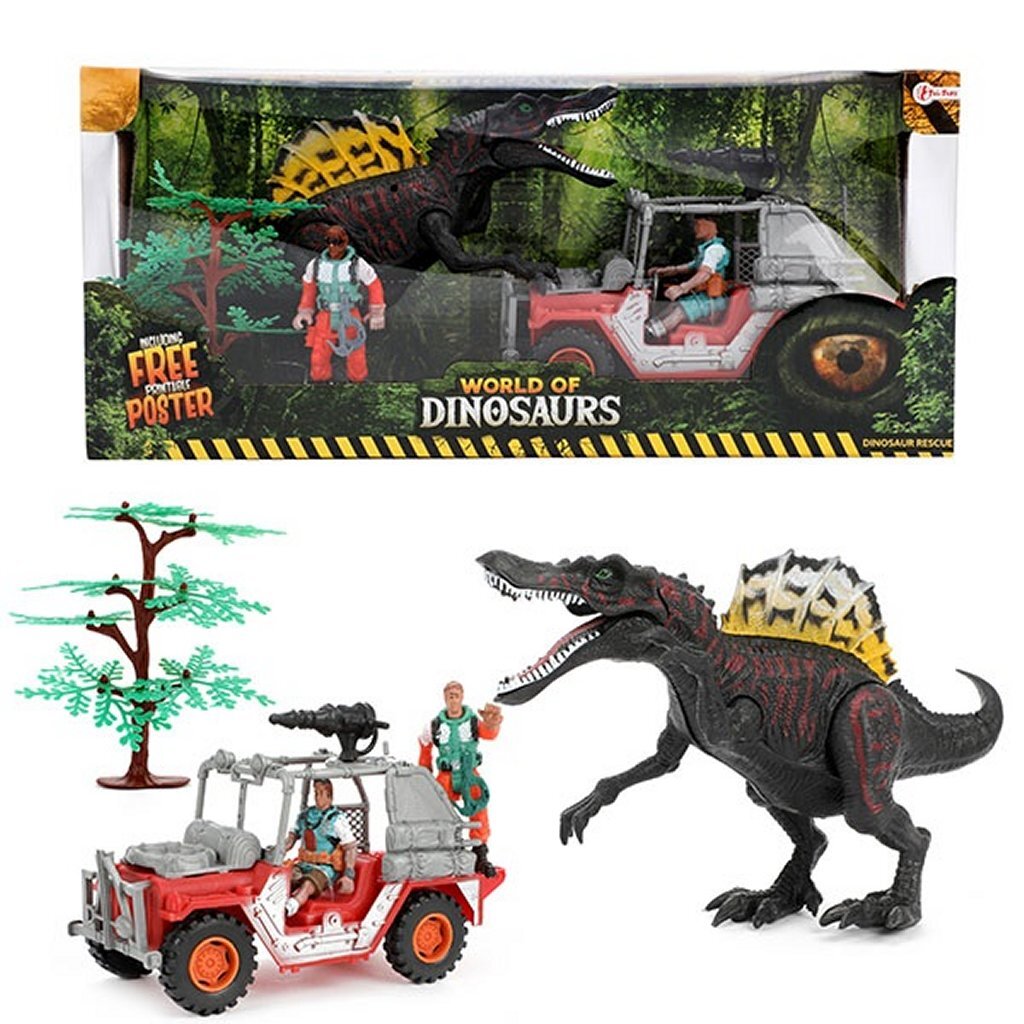 World of Dinosaurs play set Jeep with Dino