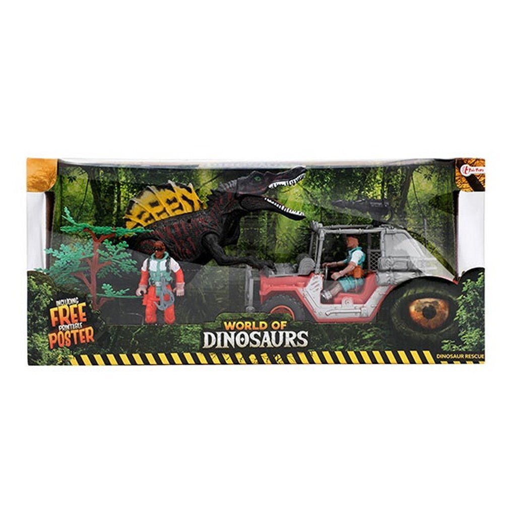 World of Dinosaurs play set Jeep with Dino