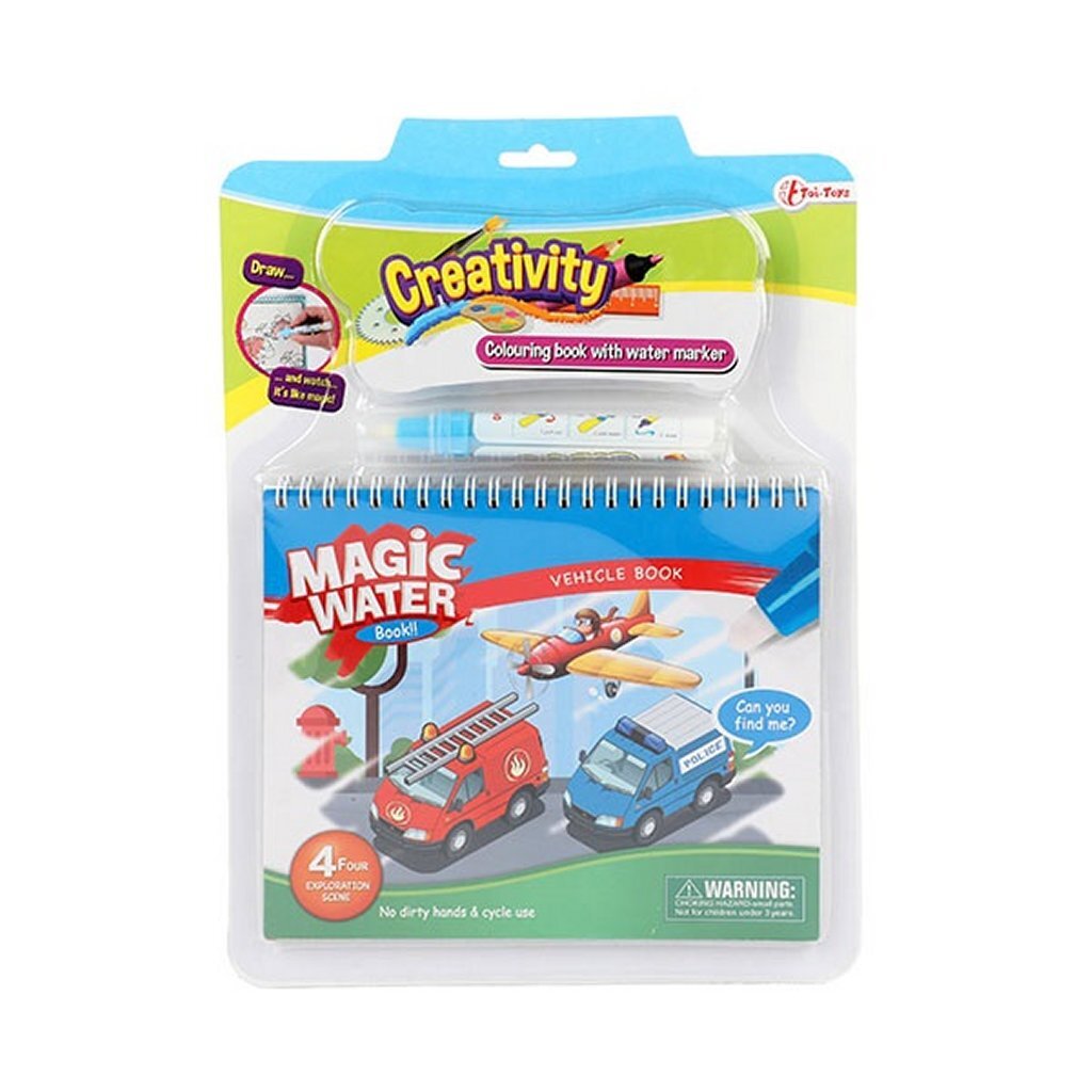 Toi-toys Kreativität zum Ausmalen mit Wasserfahrzeug mit Marker