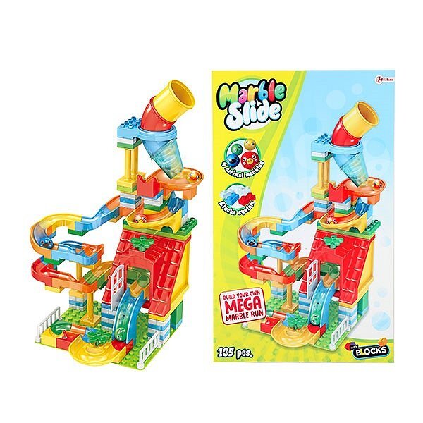 Toi-toys Bausteine ​​Bausteine ​​Murmelbahn 133-teilig