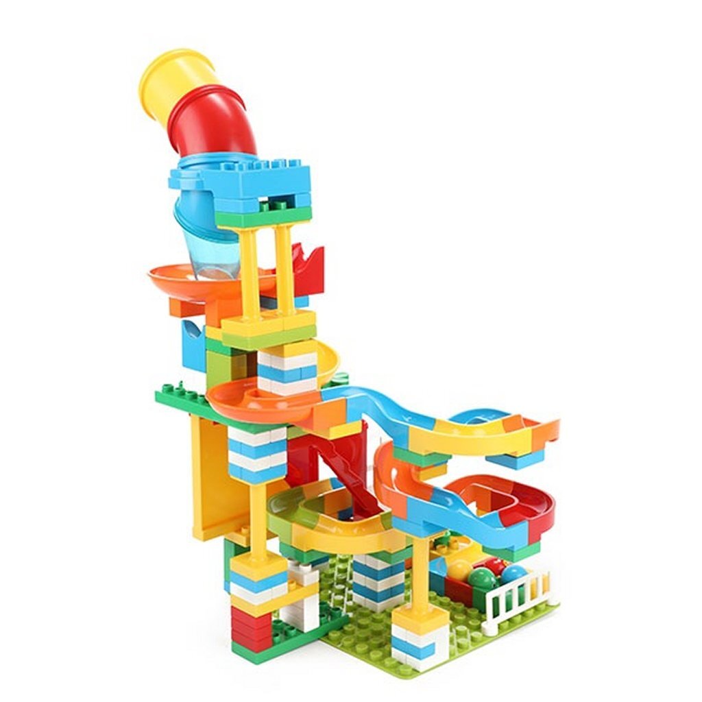 Toi-toys Bausteine ​​Bausteine ​​Murmelbahn 133-teilig