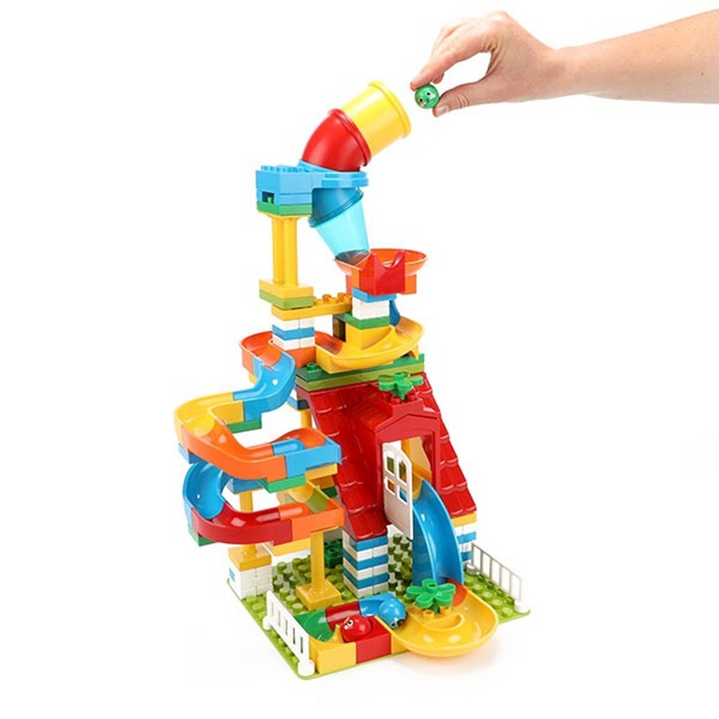 Toi-toys Bausteine ​​Bausteine ​​Murmelbahn 133-teilig