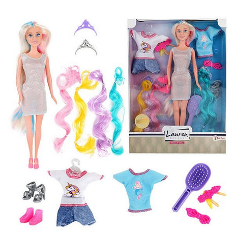 Lauren Deluxe Haarverlängerungen für Teenagerpuppen + Accessoires und Kleidung